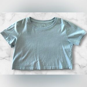 Urban Outfitters baby blue wide cropped tee (XS)